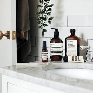 Empty bottle of Aesop